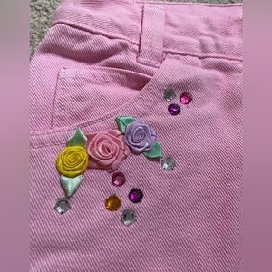 Adorable “Pink” Vintage Matching Top & Pants Set w/Pretty Accents